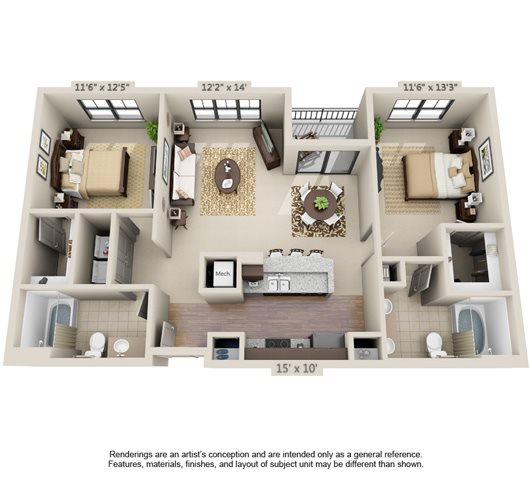 2 bed 2 bath Floor Plan B1 Sebastian - Millenia 700 2 bed 2 bath Floor Plan B1 Sebastian - Millenia 700